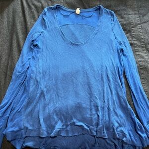 We The Free Vibrant Blue Knit Top